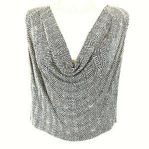 Anne Klein Women's 14 Brown Beige SILK Top